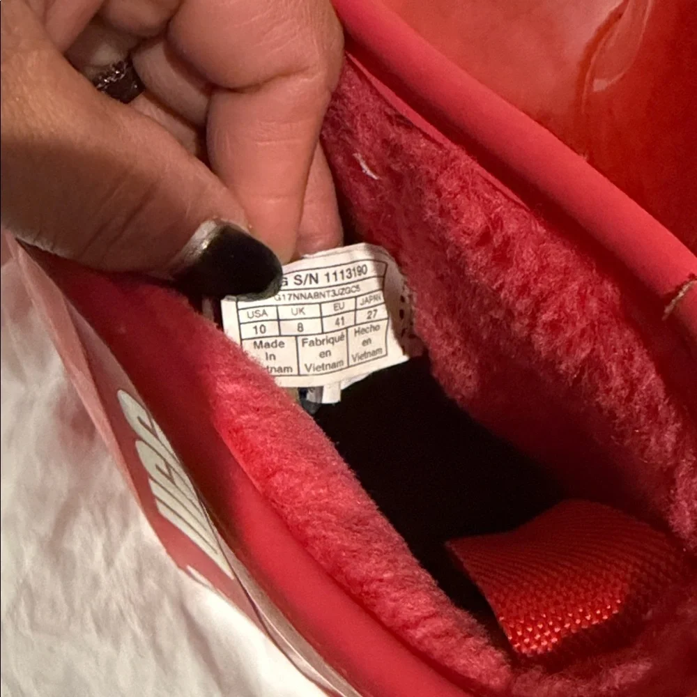 UGG Glossy Red Ankle Boots